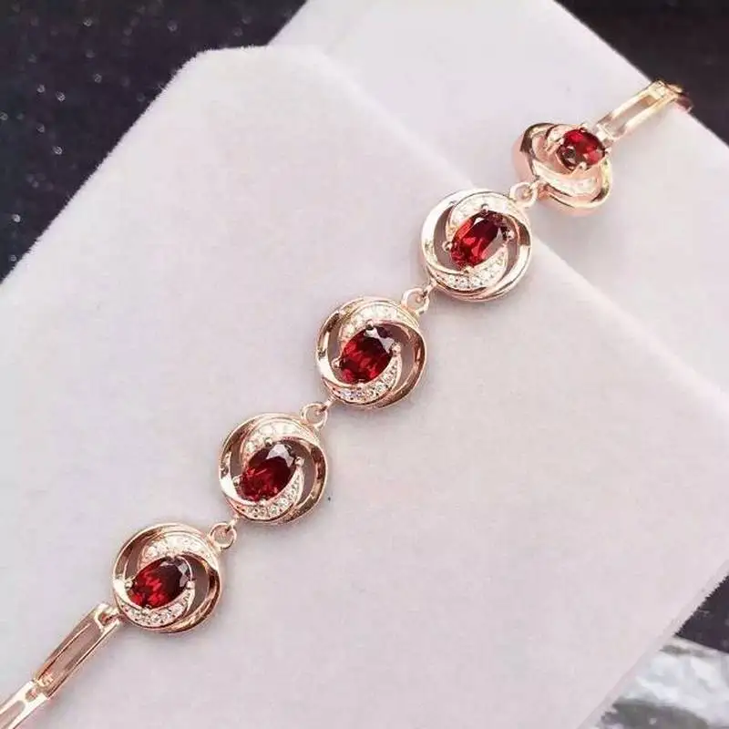 Fidelity natural 4*6mm garnet Bracelet s925 sterling silver elegant fine jewelry for women party natural red gemstone
Fidelity natural 4*6mm garnet Bracelet s925 sterling silver elegant fine jewelry for women party natural red gemstone