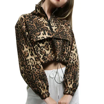 Leopard Print Women Short Sweatshirt Pullover Zipper Fashion Female Drawstring Waist Crop Hoodie Fashion Winter Sweatshirt Tops
Leopard Print Women Short Sweatshirt Pullover Zipper Fashion Female Drawstring Waist Crop Hoodie Fashion Winter Sweatshirt Tops