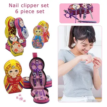6PCS Russian Matryoshka Nail Clipper Manicure Set Tweezer Scissor Ear Pick Nail File Nail Care Travel Portable Pedicure Tools
6PCS Russian Matryoshka Nail Clipper Manicure Set Tweezer Scissor Ear Pick Nail File Nail Care Travel Portable Pedicure Tools