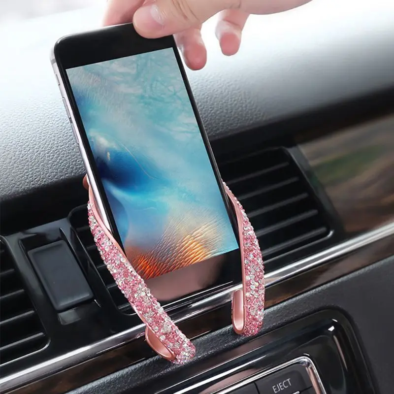 Crystal Rhinestone Car Mobile Phone Holder Air Vent Mount Diamond ABS Phone Stand Holder Adjustable For iPhone For Android GPS C
Crystal Rhinestone Car Mobile Phone Holder Air Vent Mount Diamond ABS Phone Stand Holder Adjustable For iPhone For Android GPS C
