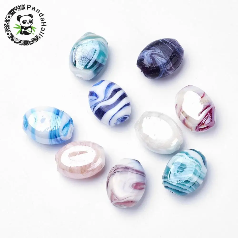 100pcs Mixed Color Oval Handmade Lampwork Beads Charm Bead for Jewelry Making DIY Bracelet Necklace 21x17x12mm Hole: 1~3mm
100pcs Mixed Color Oval Handmade Lampwork Beads Charm Bead for Jewelry Making DIY Bracelet Necklace 21x17x12mm Hole: 1~3mm