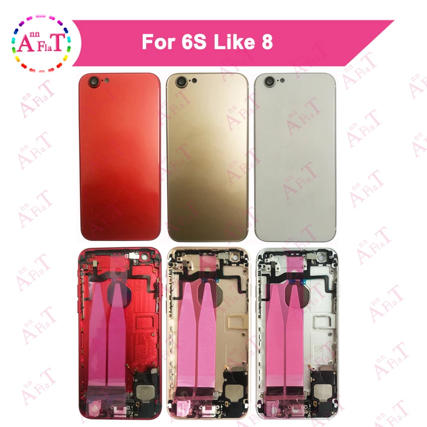 For IPhone 6S Like 8 Back Middle Frame Chassis Full 6SPlus style 8 Plus Housing Assembly Battery Cover Door Rear with Flex Cable
For IPhone 6S Like 8 Back Middle Frame Chassis Full 6SPlus style 8 Plus Housing Assembly Battery Cover Door Rear with Flex Cable