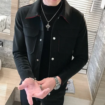 Fall 2019 Autumn Leather Jacket Mens Black Biker Jackets Social Jaqueta Couro Masculino Slim Fit Fashion Deri Ceket Winter Coats
Fall 2019 Autumn Leather Jacket Mens Black Biker Jackets Social Jaqueta Couro Masculino Slim Fit Fashion Deri Ceket Winter Coats