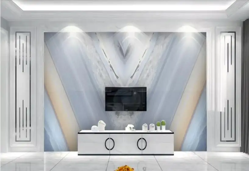 Custom 3D Mural Wallpaper marble Photo Background Wall Murals Non-woven Modern | Обустройство дома