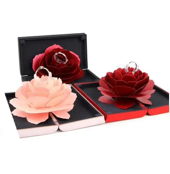 Unique Pop Up Rose Wedding Engagement Rings Box Surprise Jewelry Boxes Storage Holder Container Valentine's Day Gift Cases
Unique Pop Up Rose Wedding Engagement Rings Box Surprise Jewelry Boxes Storage Holder Container Valentine's Day Gift Cases