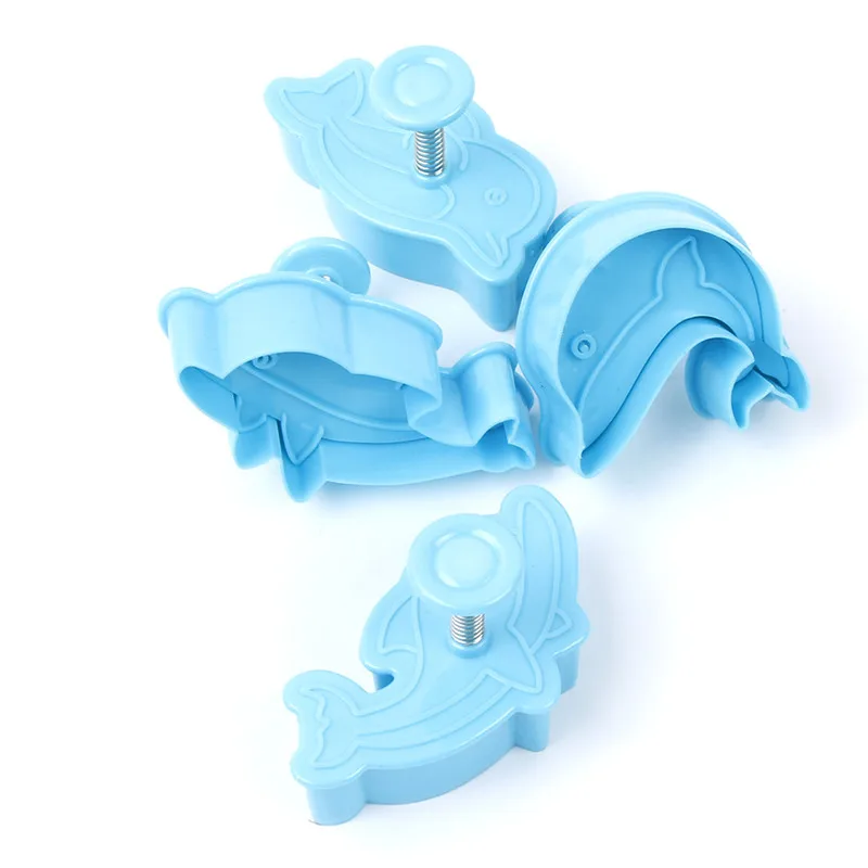 4PC/set DIY Dolphin Shape Spring Cookie Cutter Biscuit Cutter Plunger Fondant Molds Cake Decorating Baking Tools
4PC/set DIY Dolphin Shape Spring Cookie Cutter Biscuit Cutter Plunger Fondant Molds Cake Decorating Baking Tools
