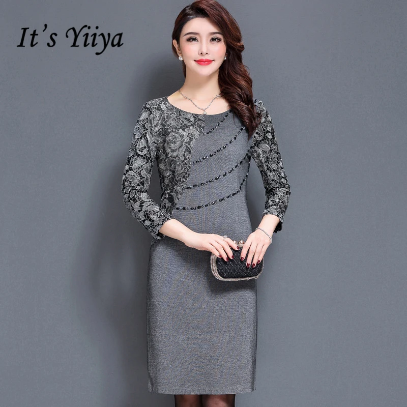 It's Yiiya Mother of the Bride Dresses O-Neck Three Quarter Sleeve Lace Slim Plus Size A-Line Elegant Mother Dress M031
It's Yiiya Mother of the Bride Dresses O-Neck Three Quarter Sleeve Lace Slim Plus Size A-Line Elegant Mother Dress M031