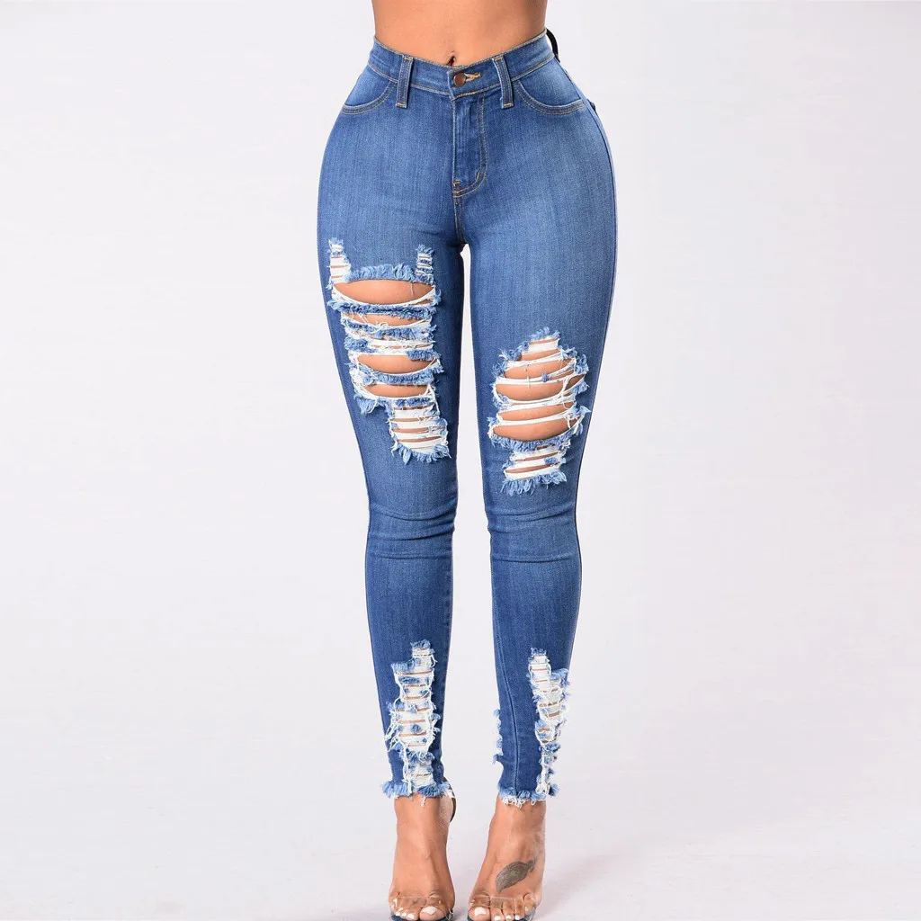 2019 Fashion Casual Long Jeans Women High Waist Skinny Pencil Blue Denim Pants Ripped Hole Cropped Slim Fit Skinny Jeans Women
2019 Fashion Casual Long Jeans Women High Waist Skinny Pencil Blue Denim Pants Ripped Hole Cropped Slim Fit Skinny Jeans Women