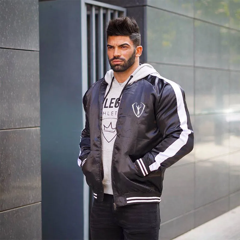Jacket Coat Men Sport gym Bomber Jacket Streetwear (1)