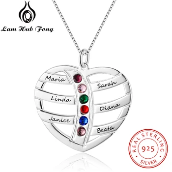 925 Sterling Silver Heart Necklace Personalized Birthstone Necklace Custom Name Necklace DIY Family Gift for Mom(Lam Hub Fong)
925 Sterling Silver Heart Necklace Personalized Birthstone Necklace Custom Name Necklace DIY Family Gift for Mom(Lam Hub Fong)