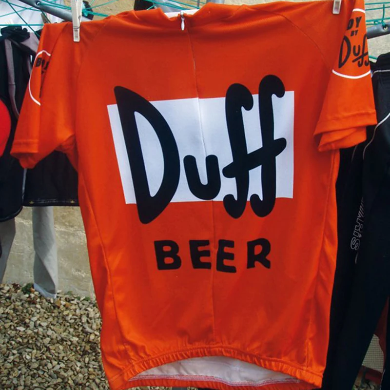 Duff Beer New Summer Orange Cycling Jersey Men Customized Bike Road Mountain Race Tops Cycling Wear Breathable
Duff Beer New Summer Orange Cycling Jersey Men Customized Bike Road Mountain Race Tops Cycling Wear Breathable