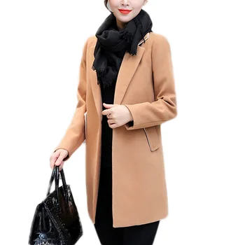 Leisure Elegant Ladies Woolen Long Coats Autumn Winter Fashion Thick Ladies Solid Bodycon Women Jackets Outerwear
Leisure Elegant Ladies Woolen Long Coats Autumn Winter Fashion Thick Ladies Solid Bodycon Women Jackets Outerwear