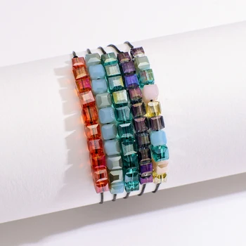 ZMZY Leather Glass Crystal Bracelet Classic Cristal Bead Braided Bracelet Thin Bohemia Stackable Charm Bracelet Women Dropship
ZMZY Leather Glass Crystal Bracelet Classic Cristal Bead Braided Bracelet Thin Bohemia Stackable Charm Bracelet Women Dropship