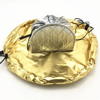 Gold/Silver magic cosmetic travel pouch PVC board support women cosmetic drawstring bag travel storage lady's string packing bag
Gold/Silver magic cosmetic travel pouch PVC board support women cosmetic drawstring bag travel storage lady's string packing bag