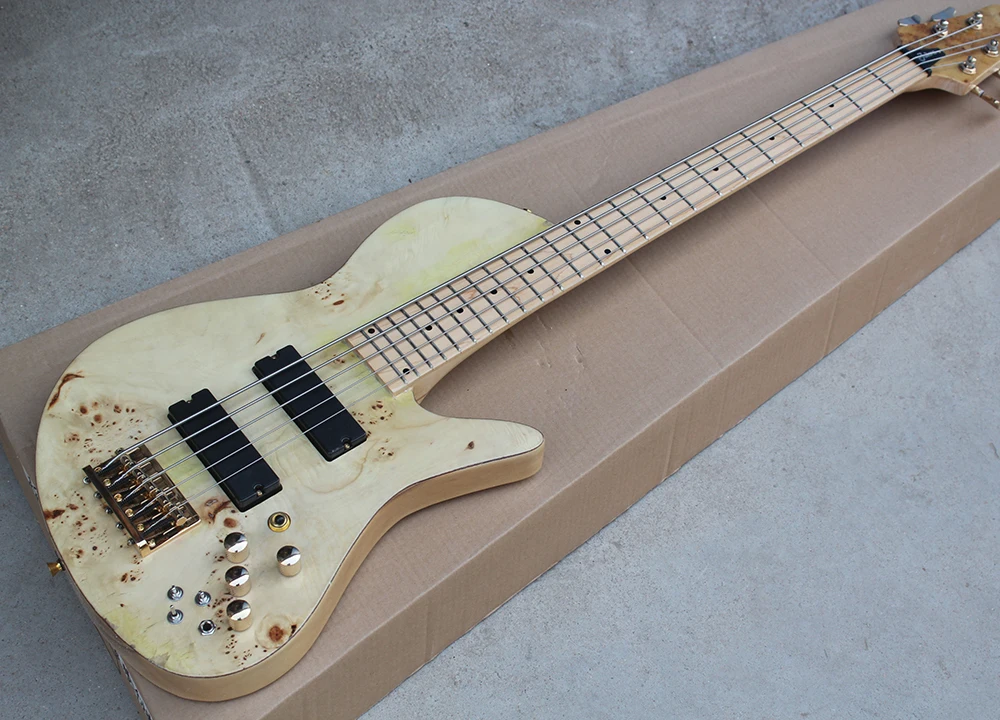 5 Strings Electric Bass Guitar with Golden Hardwares,Neck-Thru-Body,Maple Fretboard,Dots Inlay,offering customized services
5 Strings Electric Bass Guitar with Golden Hardwares,Neck-Thru-Body,Maple Fretboard,Dots Inlay,offering customized services