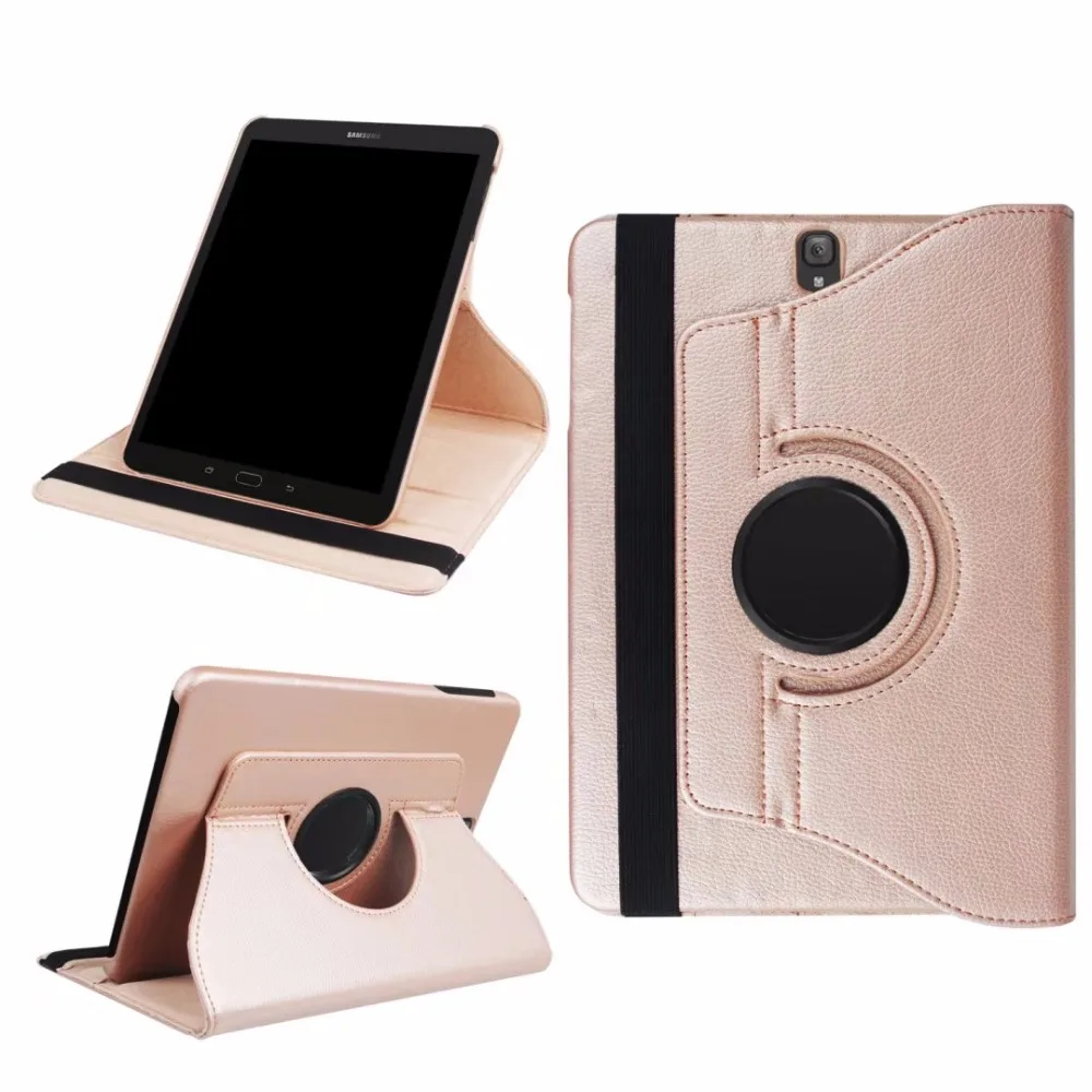 

360 Degree Rotating Litchi Folio Stand PU Leather Skin Case Cover For Samsung Galaxy Tab S3 9.7 T820 T825 SM-T820 SM-T825