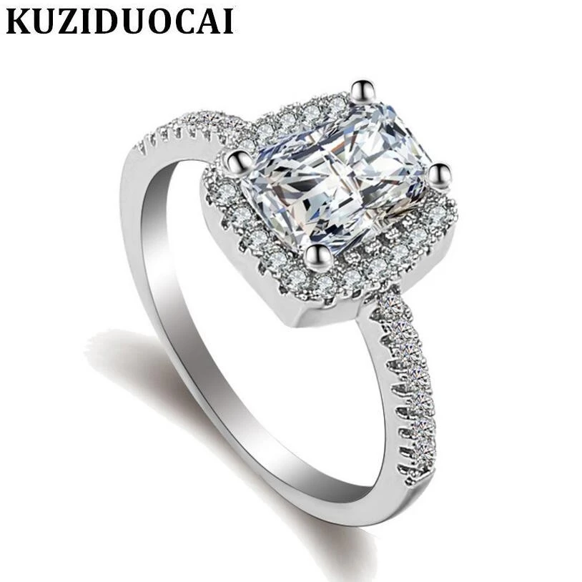 Kuziduocai New Fashion Jewelry Intensive Big Zircon Stainless Steel Square Wedding Rings For Women Gifts Anillo Anel Bague R-379
Kuziduocai New Fashion Jewelry Intensive Big Zircon Stainless Steel Square Wedding Rings For Women Gifts Anillo Anel Bague R-379