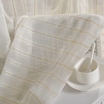 Gold Striped Tulle Curtains Yarn Dyed Screens Sheer Curtains Rideaux Pour Le Salon Cortinas Para Sala De Luxo Room Divider
Gold Striped Tulle Curtains Yarn Dyed Screens Sheer Curtains Rideaux Pour Le Salon Cortinas Para Sala De Luxo Room Divider
