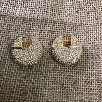 France Paris Huge Popular Full Rhinestone Solid Earring Kolczyki Kupe Joyas Boucle Ohrringe gouden oorbellen bijuteria feminina
France Paris Huge Popular Full Rhinestone Solid Earring Kolczyki Kupe Joyas Boucle Ohrringe gouden oorbellen bijuteria feminina