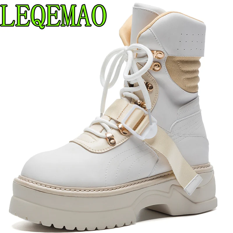 woman boots genuine leather Solid ankle boots for women lace up Round Toe platform boots fashion punk Martin boots Wedges shoes
woman boots genuine leather Solid ankle boots for women lace up Round Toe platform boots fashion punk Martin boots Wedges shoes