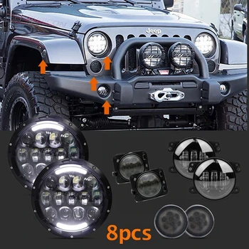 7Inch Led Round Headlights + 4Inch LED Front Fog Lights + Amber LED Turn Signal Light For 2007-2017 Jeep Wrangler JK Rubicon JKU
7Inch Led Round Headlights + 4Inch LED Front Fog Lights + Amber LED Turn Signal Light For 2007-2017 Jeep Wrangler JK Rubicon JKU
