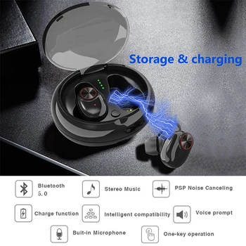 Bluetooth 5.0 Wireless Earphones With Charging Box Handsfree In-Ear Mini Invisible Headset Super Bass Stereo Music Sport Earbuds 
Bluetooth 5.0 Wireless Earphones With Charging Box Handsfree In-Ear Mini Invisible Headset Super Bass Stereo Music Sport Earbuds
