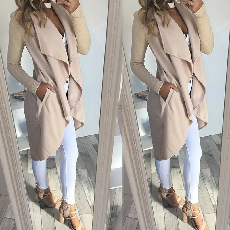Women Autumn Irregular Overcoat Solid Color Slim Coats Jackets Casual Long Outerwear Windbreaker LXX9
Women Autumn Irregular Overcoat Solid Color Slim Coats Jackets Casual Long Outerwear Windbreaker LXX9