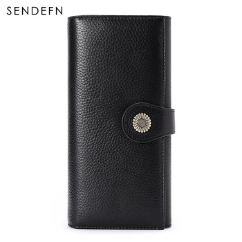 SENDEFN fashion luxury genuine leather women wallets long zipper hasp lady clutch purse card holder wallet
SENDEFN fashion luxury genuine leather women wallets long zipper hasp lady clutch purse card holder wallet