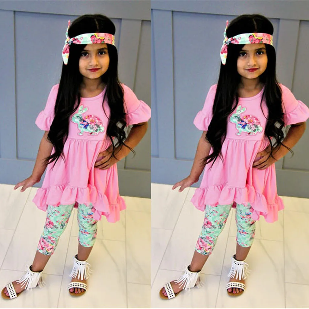 Girls Boutique Clothing Floral Easter Kids Outfits Clothes 12M-5Y Easter Rabbit Dress Tops Pants Outfit Set L0116
Girls Boutique Clothing Floral Easter Kids Outfits Clothes 12M-5Y Easter Rabbit Dress Tops Pants Outfit Set L0116