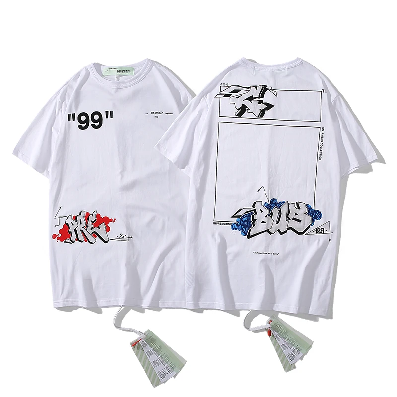 "99" Graffiti 19ss Off-White OW Men/Women Unisex Fashion Couple Lovers models Casual Cotton Round neck Short sleeve T-shirt
"99" Graffiti 19ss Off-White OW Men/Women Unisex Fashion Couple Lovers models Casual Cotton Round neck Short sleeve T-shirt