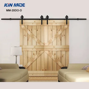 KIN MADE Double panel Vintage Style Steel Industrial Sliding Barn Door Hardware Kit
KIN MADE Double panel Vintage Style Steel Industrial Sliding Barn Door Hardware Kit