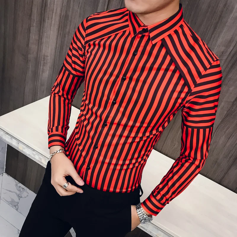 Shirt Dress Gentlemen Mens Casual Shirts Slim Fit 2019 New Business Formal Wear Long Sleeve Striped Shirts Men Party Tuxedo 3XL
Shirt Dress Gentlemen Mens Casual Shirts Slim Fit 2019 New Business Formal Wear Long Sleeve Striped Shirts Men Party Tuxedo 3XL