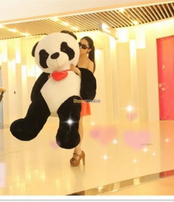 Fancytrder 63 ''/160 см гигантский чучела милый талисман панда подарок бесплатная
