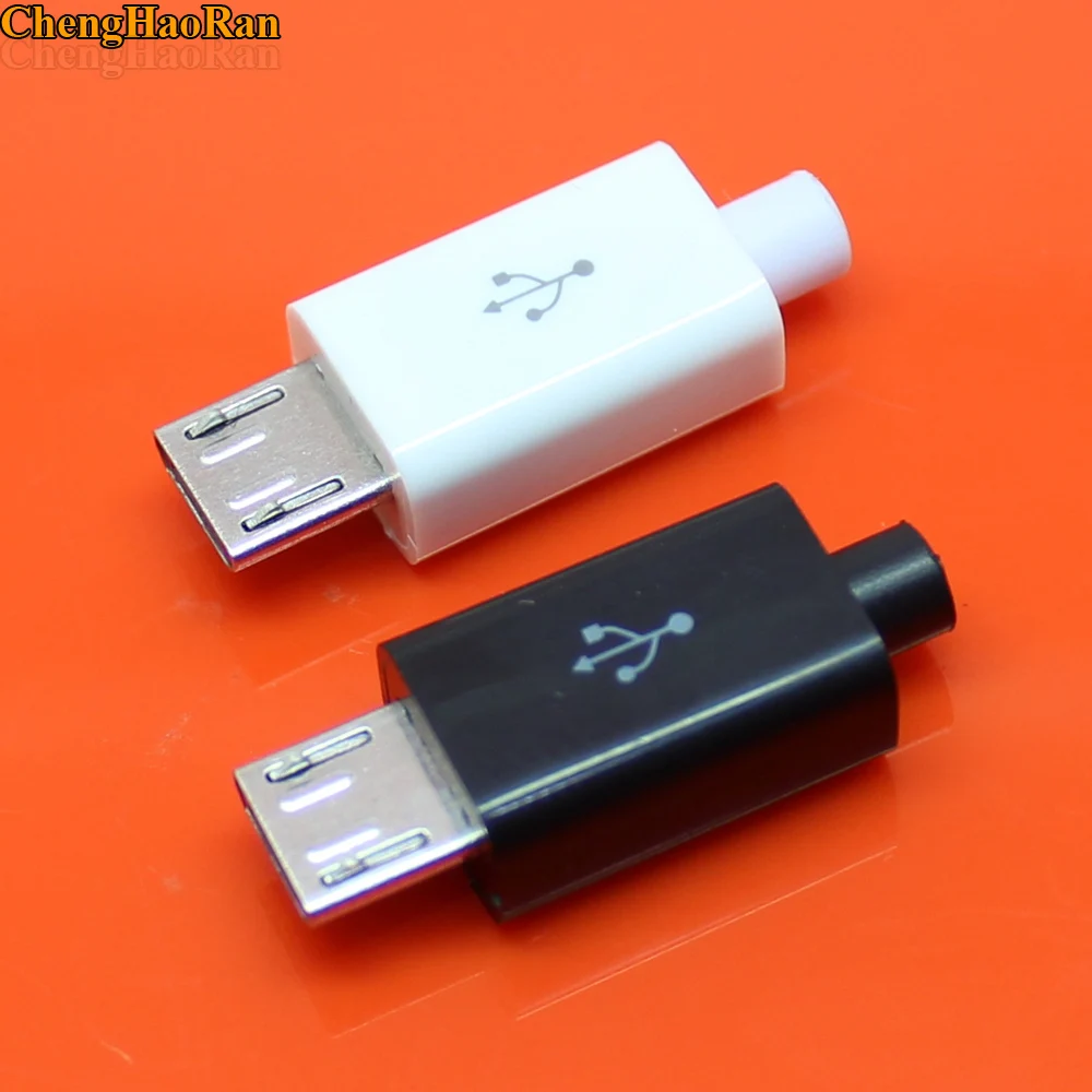 ChengHaoRan 500PCS/LOT Micro USB 5Pin Male connector plug Black White welding Data OTG line interface DIY data cable
ChengHaoRan 500PCS/LOT Micro USB 5Pin Male connector plug Black White welding Data OTG line interface DIY data cable