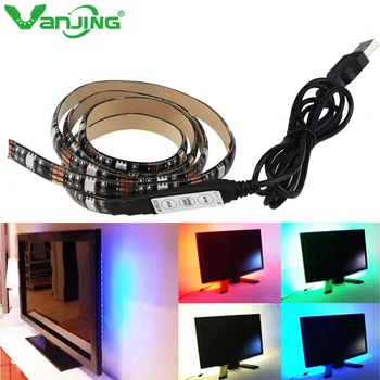 USB Cable LED Strip Light Lamp 5V 90CM SMD5050 27led RGB Stripe Flexible Lights Christmas Desk Decor TV Background Lighting
USB Cable LED Strip Light Lamp 5V 90CM SMD5050 27led RGB Stripe Flexible Lights Christmas Desk Decor TV Background Lighting