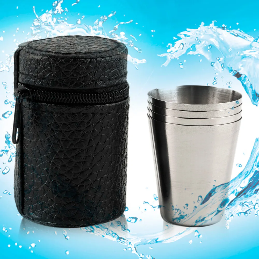 1 Set of 4 Stainless Steel 30ML, 70ML, 180ML Camping Cup Mug Drinking Coffee Tea With Case Popular outdoor tool picnic
1 Set of 4 Stainless Steel 30ML, 70ML, 180ML Camping Cup Mug Drinking Coffee Tea With Case Popular outdoor tool picnic