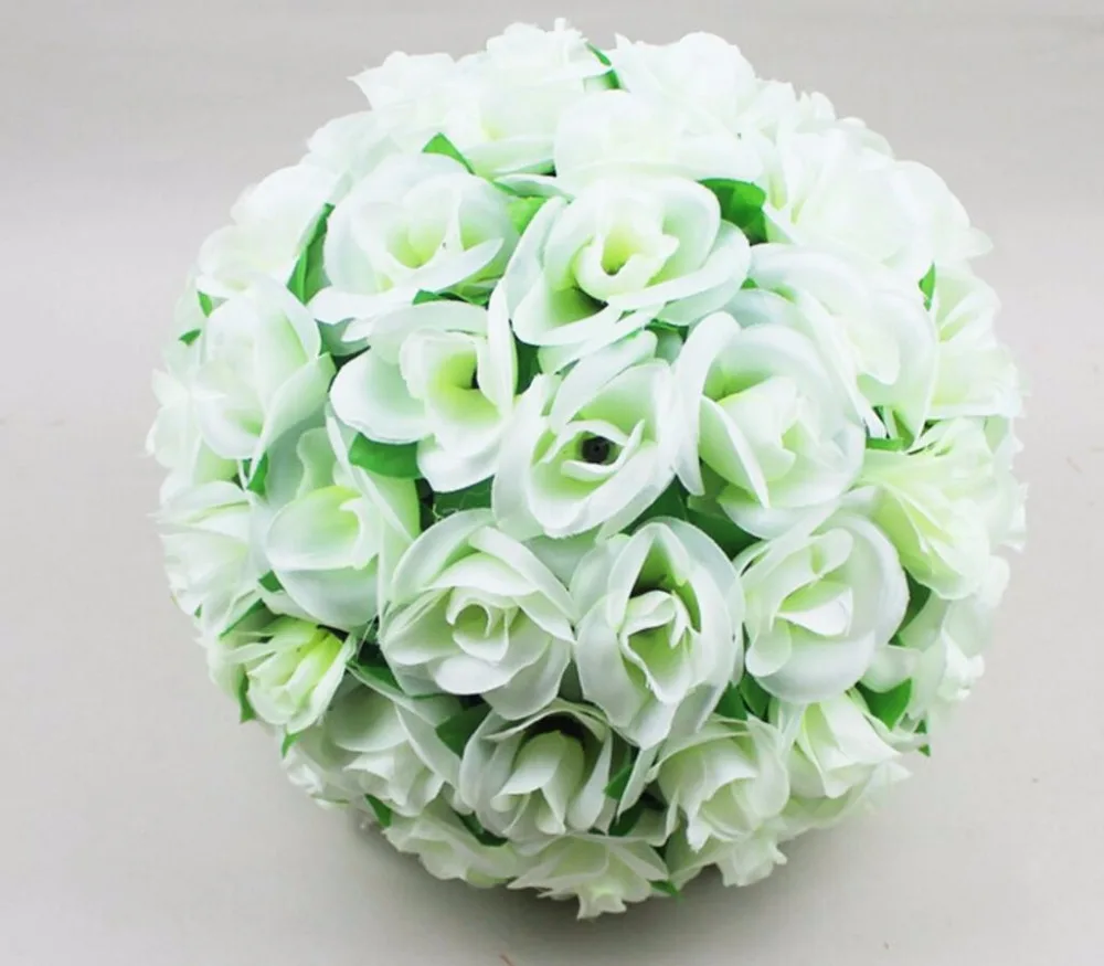5pcs/Lot 25cm Cream White Rose with Leaves Kissing Ball Artificial Silk Flower For Wedding Party Holiday Venue Decoration 
5pcs/Lot 25cm Cream White Rose with Leaves Kissing Ball Artificial Silk Flower For Wedding Party Holiday Venue Decoration