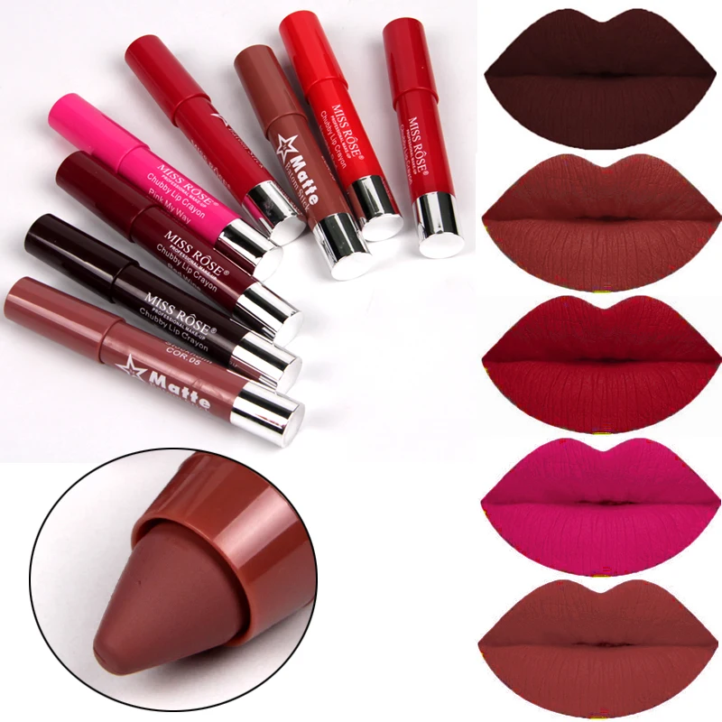 Miss Rose sexy red lipstick 8 colors batom mate Rotary lipstick waterproof long lasting nude lipsstick makeup cosmetics MS061
Miss Rose sexy red lipstick 8 colors batom mate Rotary lipstick waterproof long lasting nude lipsstick makeup cosmetics MS061