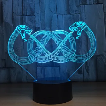 Two Snakes Spiral 3D LED Night Light 7 Color illusion Bedroom Lamp Nightlight Child Kids gift for Xmas New Years Drop Shipping
Two Snakes Spiral 3D LED Night Light 7 Color illusion Bedroom Lamp Nightlight Child Kids gift for Xmas New Years Drop Shipping