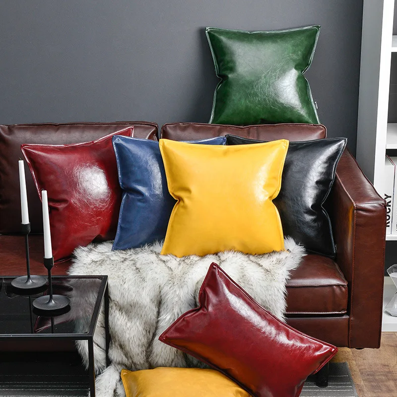 Modern Simple Solid Pillow Case Retro Stretch Leather Pillow Cover Bright Dustproof Cushion Cover For Sofa Chair Office Decor
Modern Simple Solid Pillow Case Retro Stretch Leather Pillow Cover Bright Dustproof Cushion Cover For Sofa Chair Office Decor