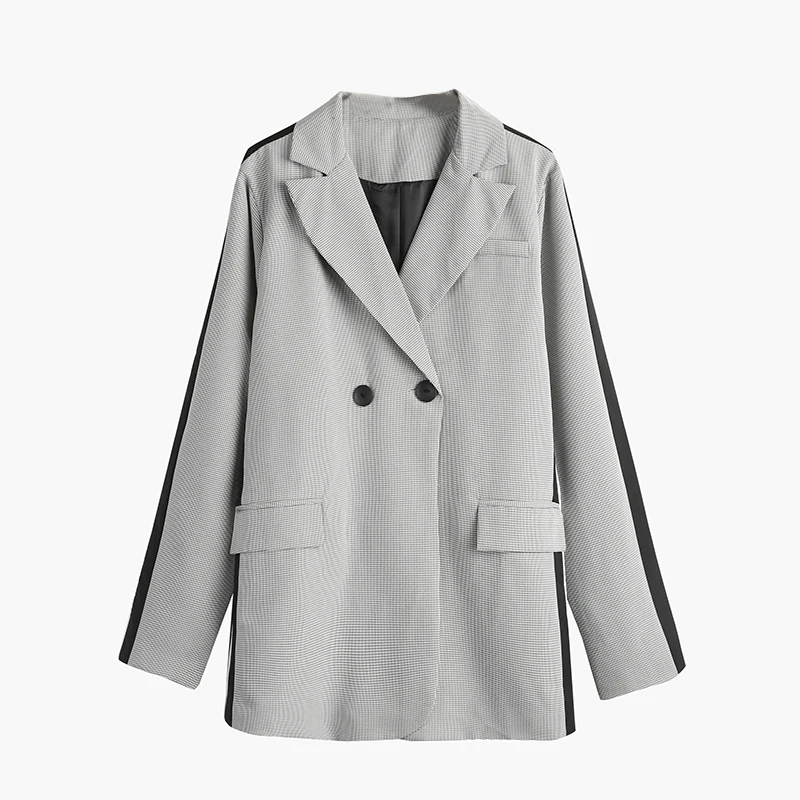 Fashion Double Breasted Patchwork Blazer Female Long Sleeve Office Ladies Blazer 2020 Spring Jacket Women Coats Outerwear WB17
Fashion Double Breasted Patchwork Blazer Female Long Sleeve Office Ladies Blazer 2020 Spring Jacket Women Coats Outerwear WB17