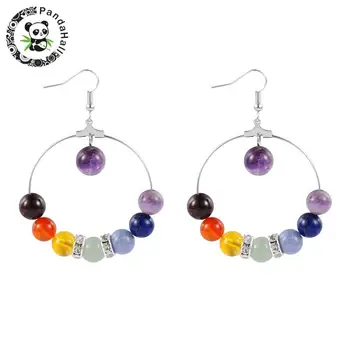 chakra natural stone beaded chandelier earrings, with brass rhinestone findings, 62mm; pin: 0.7mm
chakra natural stone beaded chandelier earrings, with brass rhinestone findings, 62mm; pin: 0.7mm
