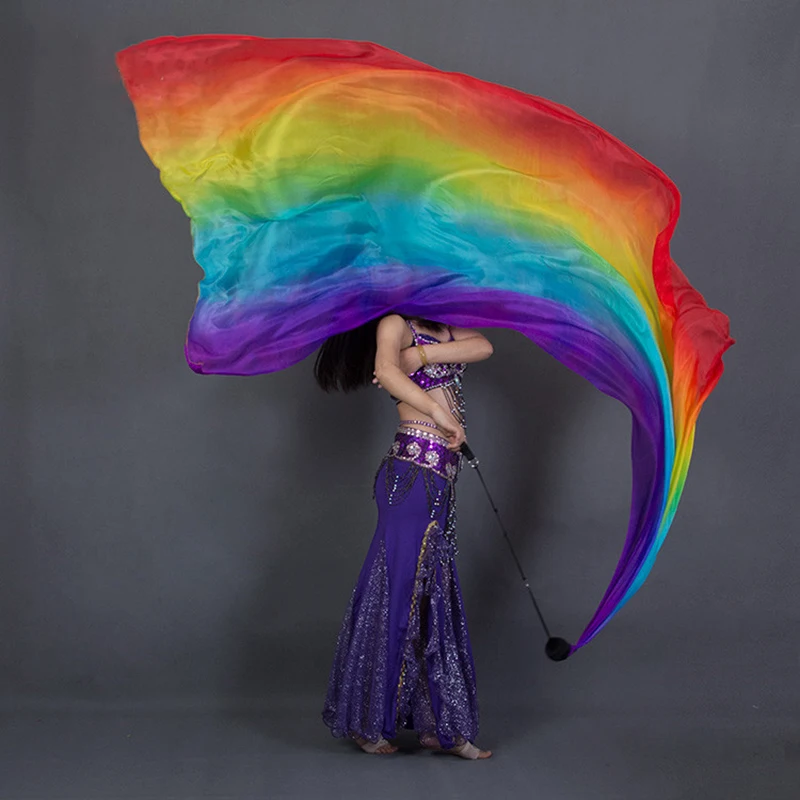 100% Silk Performance Veil Dancer Contrast Colors Light Texture Rectangular Scarf 2.5 Meters Belly Dance Rainbow Veil + POI Ball
100% Silk Performance Veil Dancer Contrast Colors Light Texture Rectangular Scarf 2.5 Meters Belly Dance Rainbow Veil + POI Ball