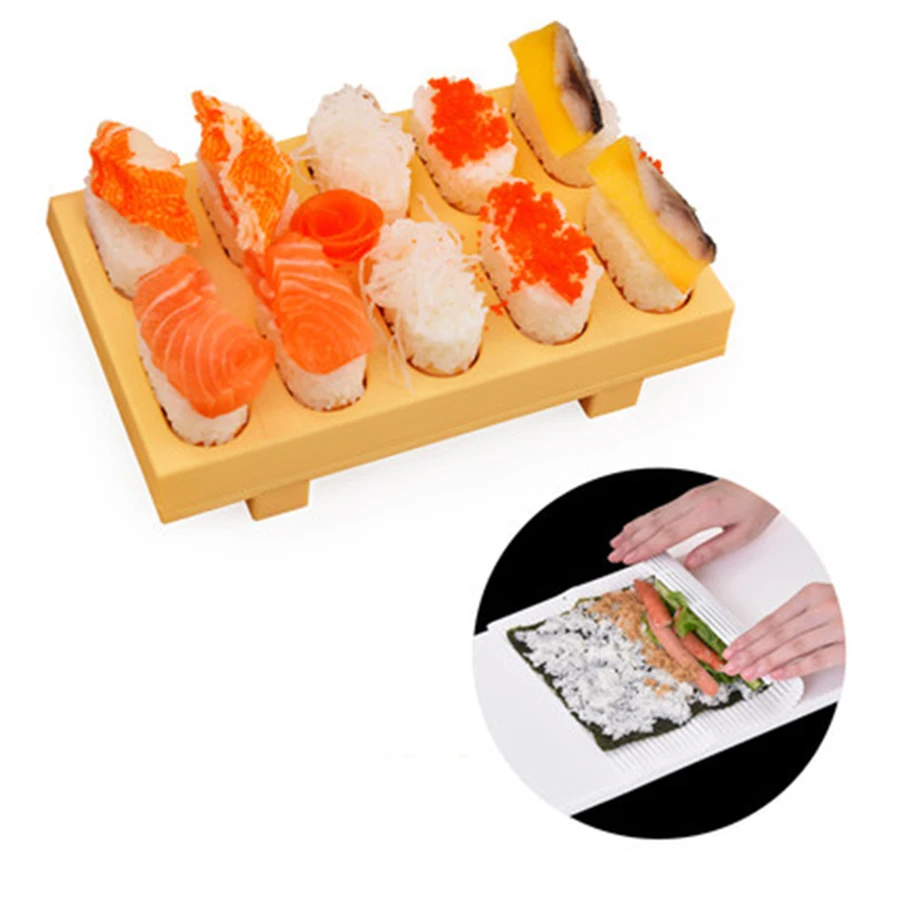 Cute Rice Sushi Mold Plastic DIY Set Machine Sushi Molds Making Kit Maker Mold Ferramentas Tools Kitchen Accessories 50N6043
Cute Rice Sushi Mold Plastic DIY Set Machine Sushi Molds Making Kit Maker Mold Ferramentas Tools Kitchen Accessories 50N6043