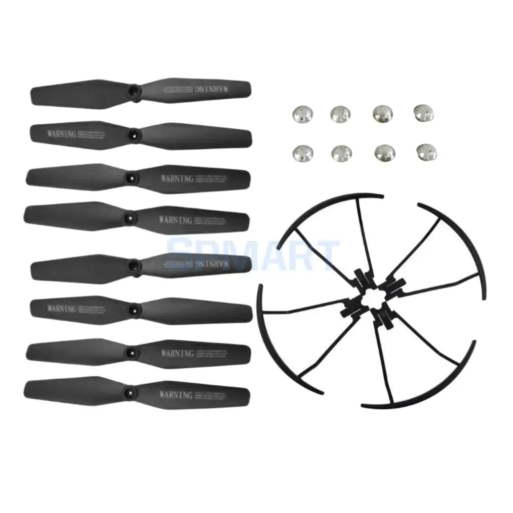 RC Four-Axis Airplane Spare Part Propeller+Bumper Guards Combo Set for VISUO XS809 XS809W XS809HW 8807 8807W