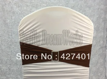 Hot Sale Chocolate Brown Spandex Bands / Lycra Band /Chair Covers Sash With Rectangle Diamond Buckle For Wedding & Banquet
Hot Sale Chocolate Brown Spandex Bands / Lycra Band /Chair Covers Sash With Rectangle Diamond Buckle For Wedding & Banquet