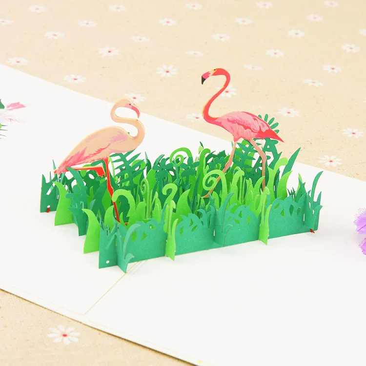 Flamingo Handmade 3D Pop Up Card Laser Cut Wedding Invitations Card Greeting Cards for Valentine's Day Anniversary Birthday Gift
Flamingo Handmade 3D Pop Up Card Laser Cut Wedding Invitations Card Greeting Cards for Valentine's Day Anniversary Birthday Gift