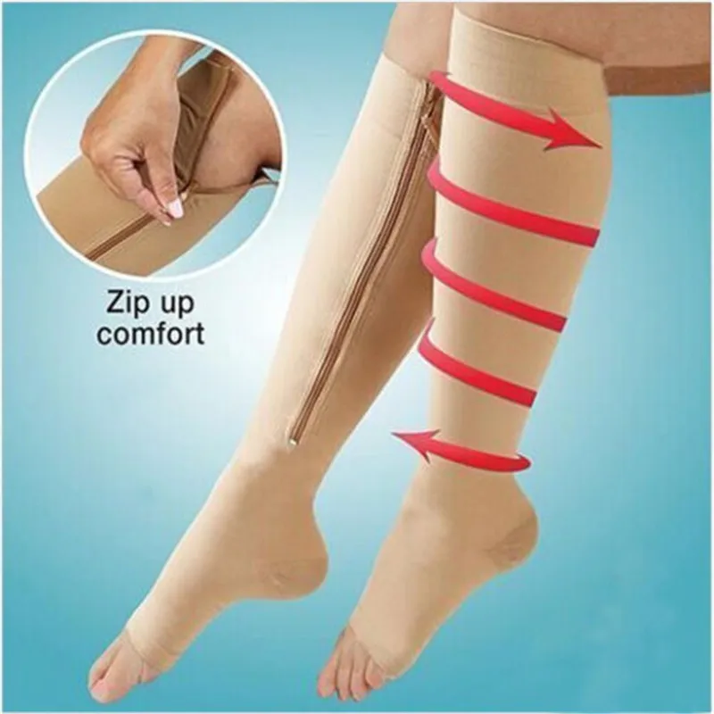 L size Legs Slimming Zippered Sox Compression Socks Zipper Leg Support Knee Stockings Open Toe
L size Legs Slimming Zippered Sox Compression Socks Zipper Leg Support Knee Stockings Open Toe