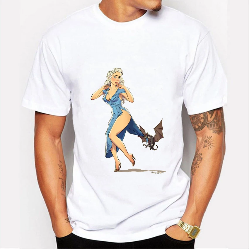 New Sexy Girl with Dragon Print T Shirt Summer Fashion Game of Thrones T-shirt Men Camiseta Hombre Short Sleeve Tshirt
New Sexy Girl with Dragon Print T Shirt Summer Fashion Game of Thrones T-shirt Men Camiseta Hombre Short Sleeve Tshirt