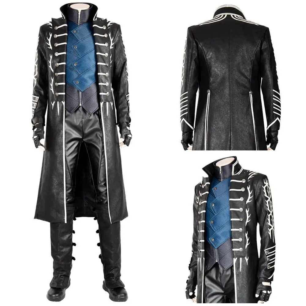 Игра DMC May Cry 5 Vergil Косплей Костюм для взрослых полный костюм Хэллоуин карнавальные